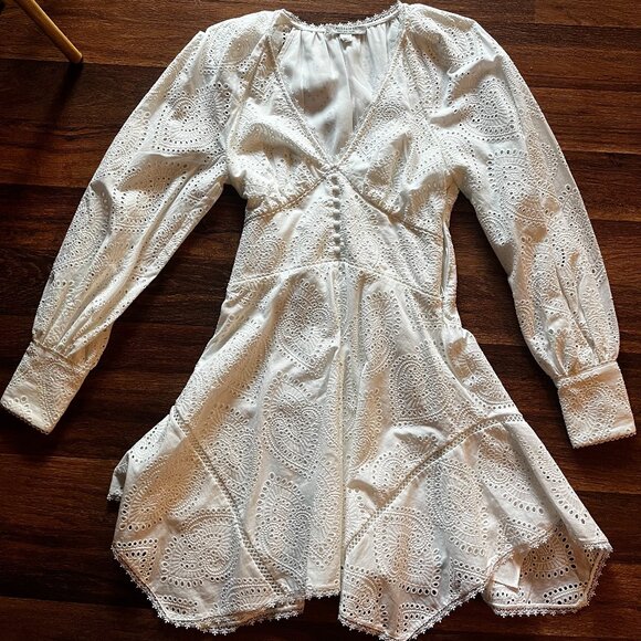 All Saints White Lace Midi Dress - Picture 4 of 6